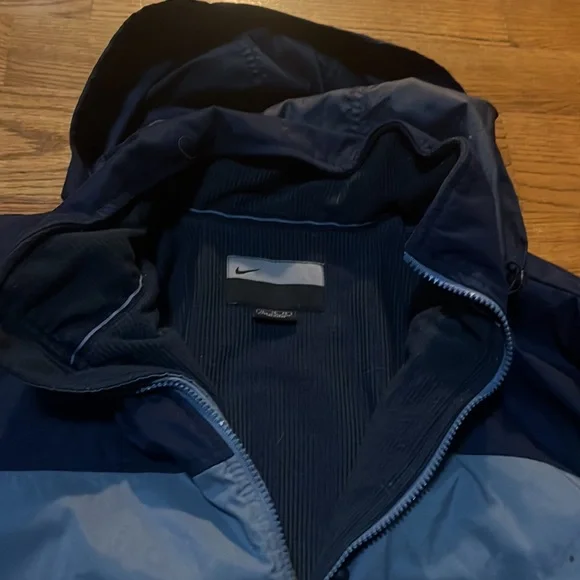 Vintage 90s Nike Heavy Essential Streetwear Navy Heavy Long Puffer jacket sz XL - Picture 7 of 15